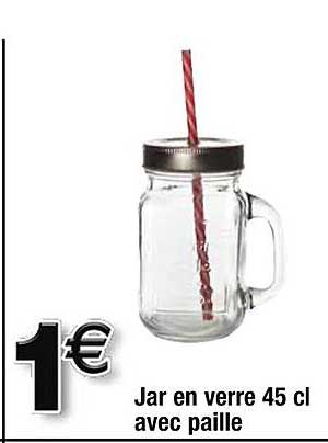jar en verre avec paille