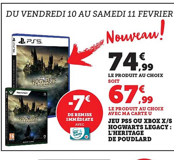 jeu ps5 ou xbox x-s hogwarts legacy: l'heritage de poudlard