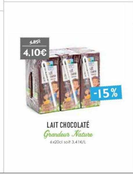 lait chocolaté grandeur nature