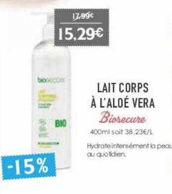 Lait Corps à L'aloé Vera Biosecure