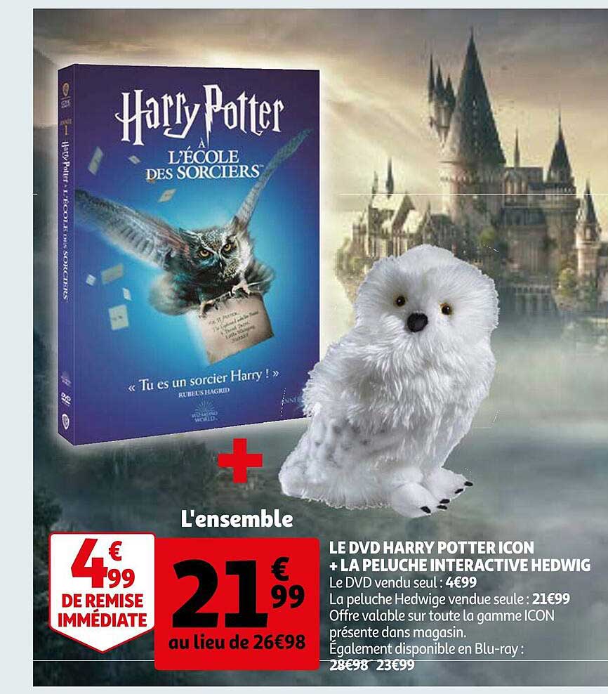Le Dvd Harry Potter Icon + La Peluche Interactive Hedwig