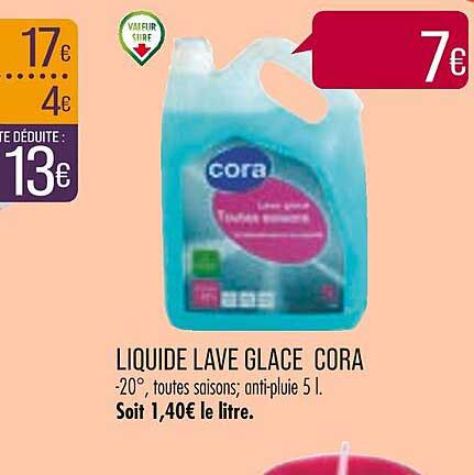 liquide lave glace cora
