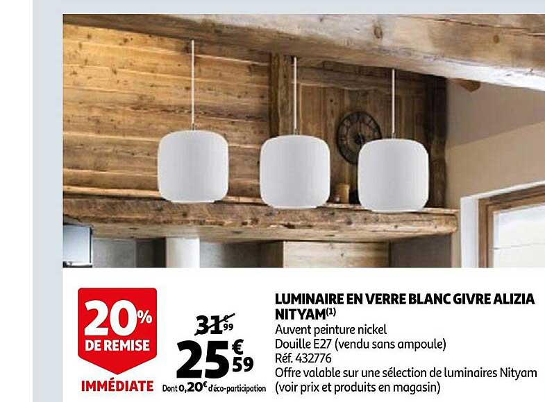 luminaire en verre blanc givre alizia nityam
