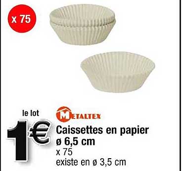 metaltex caissettes en papier