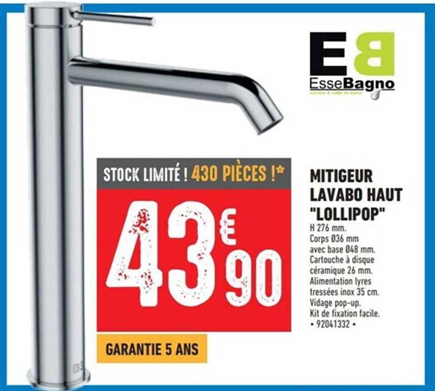 mitigeur lavabo haut "lollipop"