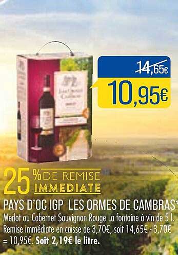 pays d'oc igp les ormes de cambras