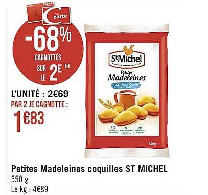 petites madeleines coquilles st michel
