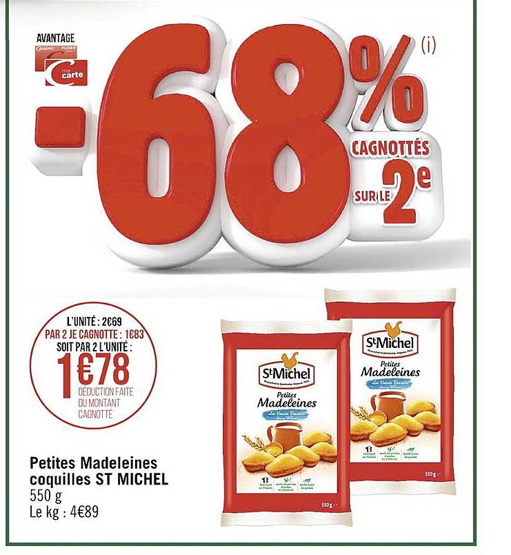 petites madeleines coquilles st michel