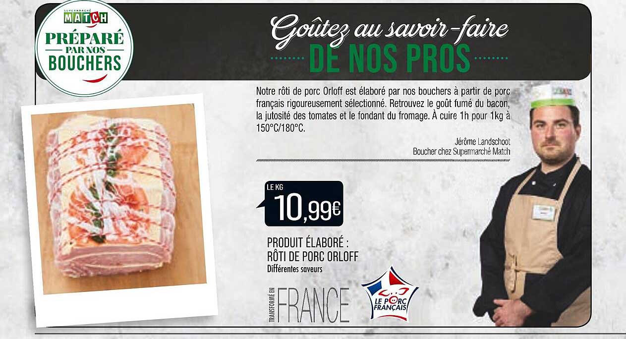 produit élaboré : rôti de porc orloff