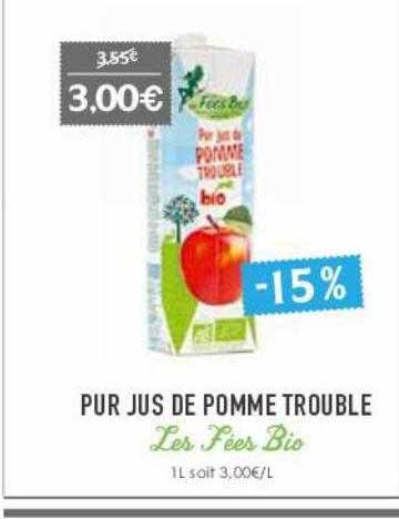 Pur Jus De Pomme Trouble Les Fées Bio