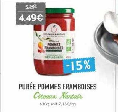 purée pommes framboises côteaux nantais