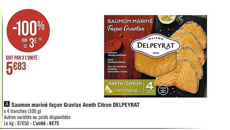 saumon mariné façon gravlax aneth citron delpeyrat