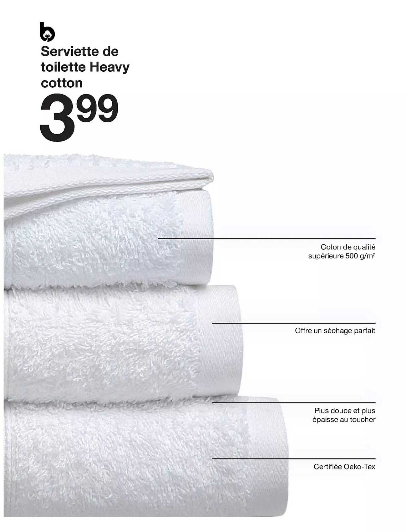 serviette de toilette heavy cotton