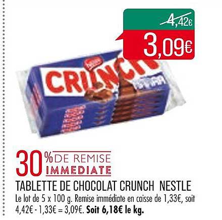 Tablette De Chocolat Crunch Nestlé