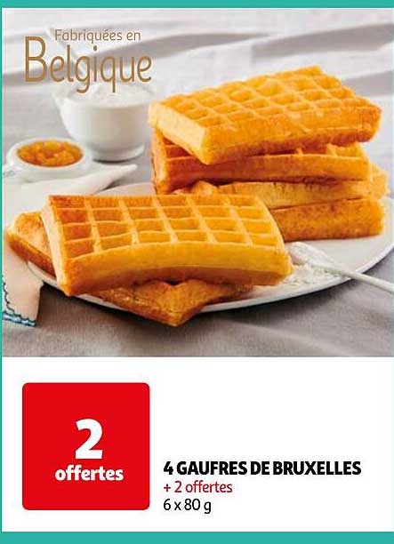 4 gaufres de bruxelles