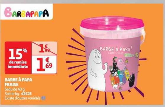barbe à papa fraise