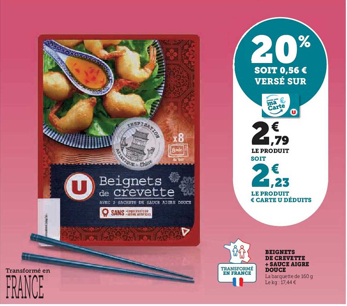 beignets de crevette + sauce aigre douce