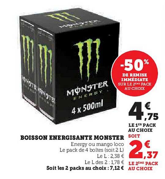Boisson énergisante Monster