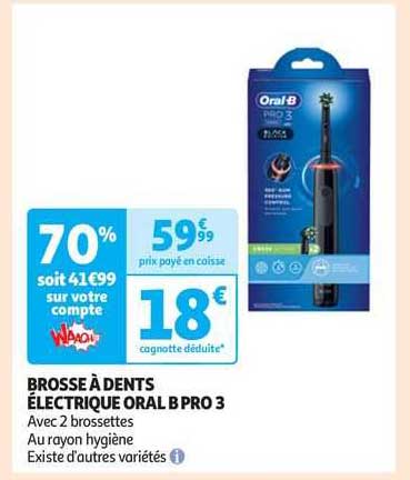 brosse à dents électrique oral b pro 3