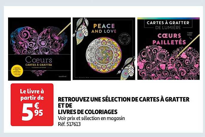 cartes à gratter et de livres de coloriages