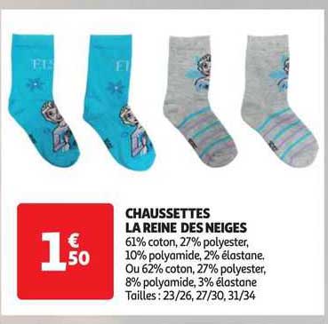 chaussettes la reine des neiges