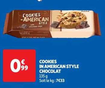 cookies in american style chocolat