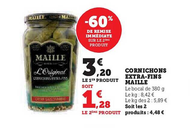 cornichons extra-fins maille