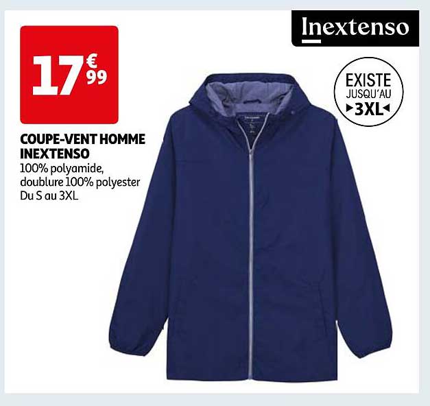 coupe-vent homme inextenso