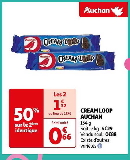 cream loop auchan