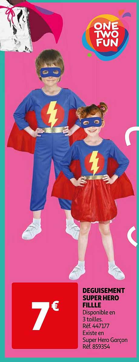 déguisement super hero fille one two fun