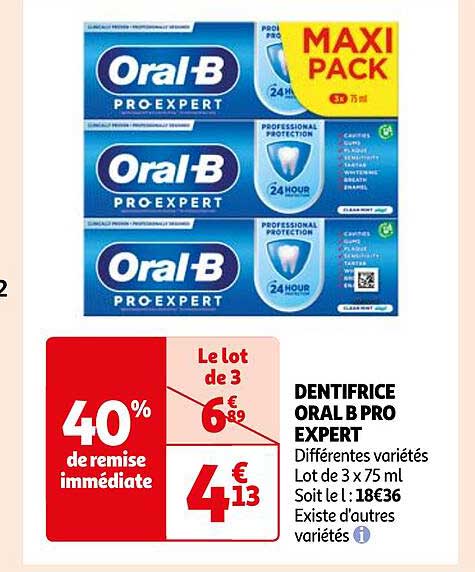 dentifrice oral b pro expert