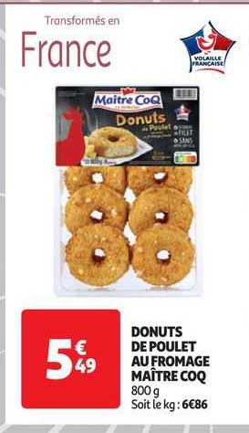donuts de poulet au fromage maître coq