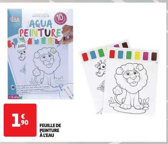 feuille de peinture à l'eau
