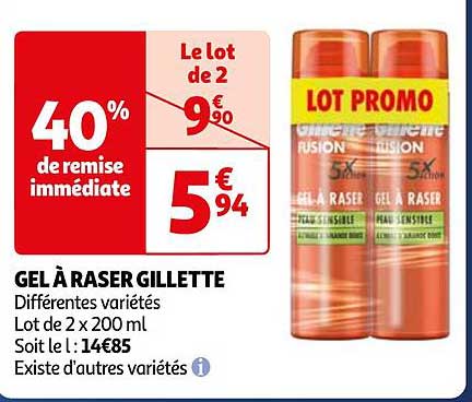 gel à raser gillette
