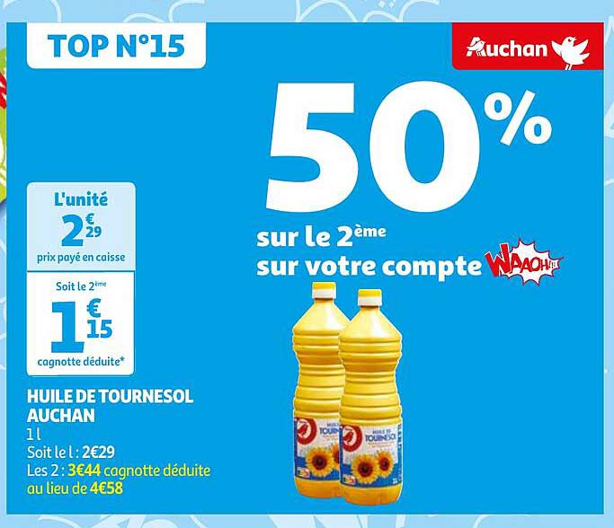 Huile De Tournesol Auchan