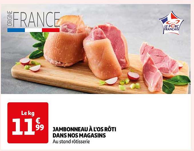 jambonneau à l'os rôti dans nos magasins