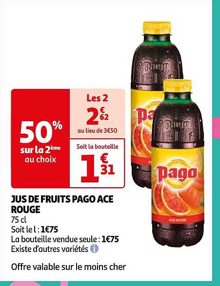 Jus De Fruits Pago Ace Rouge