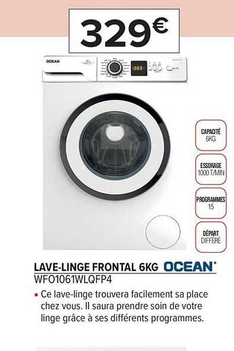 lave-linge frontal 6 kg ocean