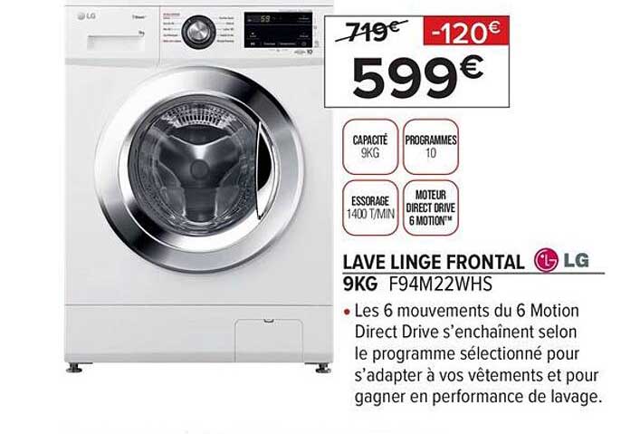 lave linge frontal lg