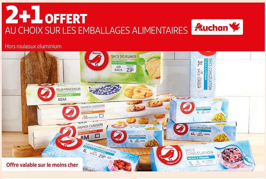 les emballages alimentaires auchan