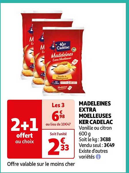 madeleines extra moelleuses ker cadelac