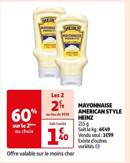 mayonnaise american style heinz