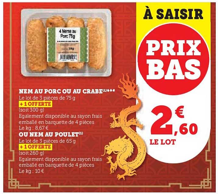 Nem Au Porc Ou Au Crabe Ou Nem Au Poulet