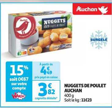 Nuggets De Poulet Auchan