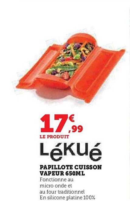 papillote cuisson vapeur 650 ml lékué