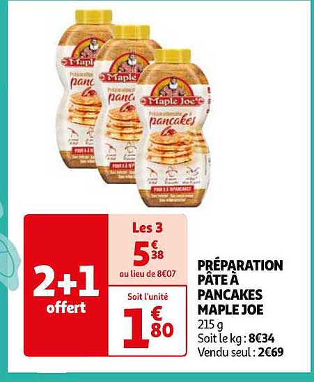 préparation pâte à pancakes maple joe
