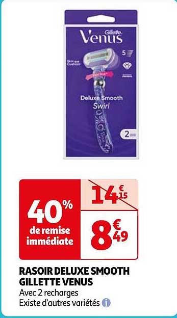 rasoir deluxe smooth gillette venus