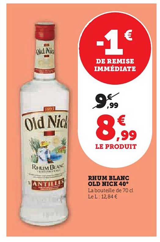 Rhum Blanc Old Nick 40°