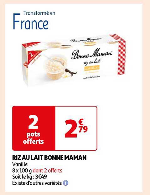 riz au lait bonne maman