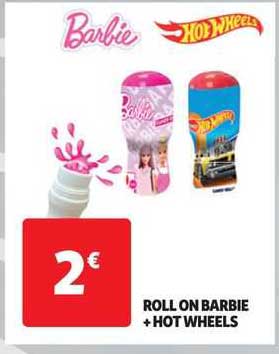 roll on barbie + hot wheels